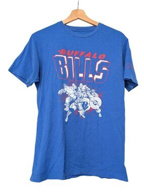 NFL Buffalo Bills Marvel Avengers Tee Shirt By Junk Food Blue Mens M
